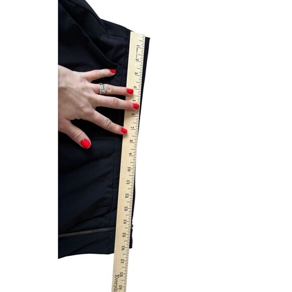 Athleta Gramercy Wide Leg Button Track Trouser Pants Black size 8 - Picture 5 of 12